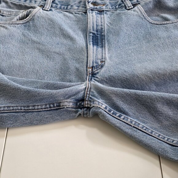 Blue Bay Jeans VTG Mens 34x34 (33) Blue Straight Leg Cotton Western Distressed - Picture 13 of 16